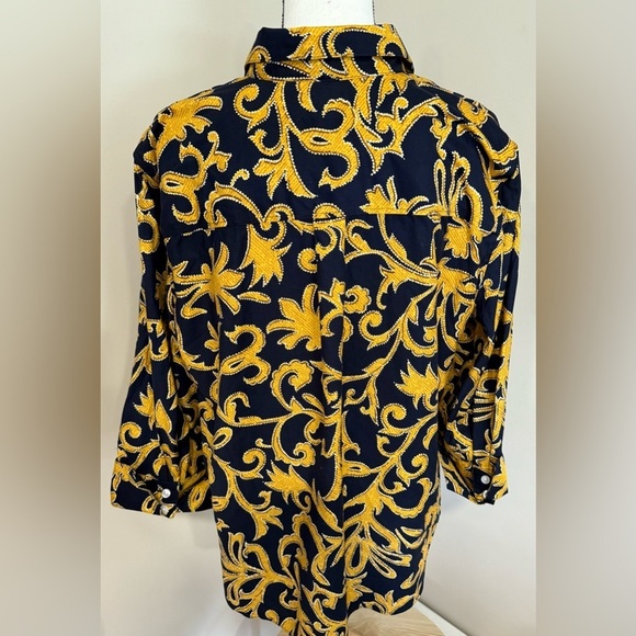 Chicos 3/4 Sleeve Filigree Design Blouse - Picture 9 of 10
